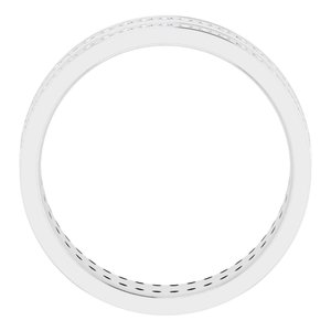 14K White 3/4 CTW Lab-Grown Diamond Double Row Accented Band Size 11.5