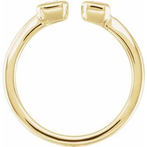 14K Yellow 1 CTW Lab-Grown Diamond Two-Stone Ring