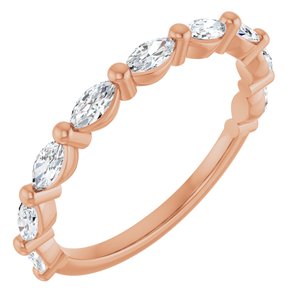 14K Rose 1/2 CTW Lab-Grown Diamond Anniversary Band