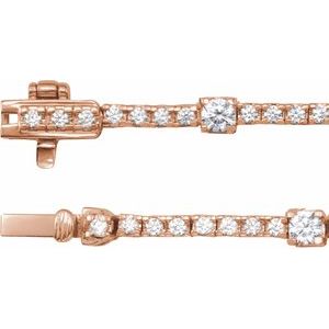 14K Rose 4 CTW Lab-Grown Diamond Line 16" Necklace