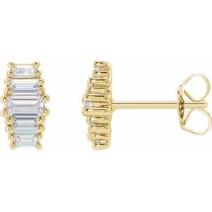 14K Yellow 1/2 CTW Lab-Grown Diamond Earrings