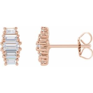14K Rose 1/2 CTW Lab-Grown Diamond Earrings