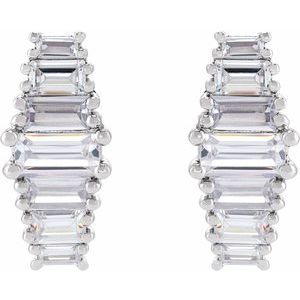14K White 1 1/2 CTW Lab-Grown Diamond Earrings