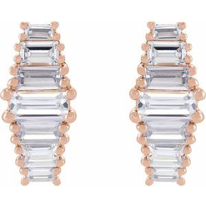 14K Rose 1 1/2 CTW Lab-Grown Diamond Earrings