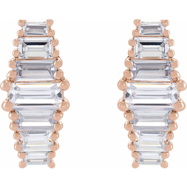 14K Rose 1 1/2 CTW Lab-Grown Diamond Earrings