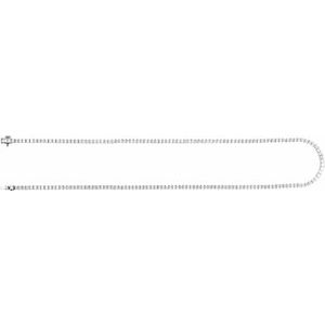 14K White 7 1/4 CTW Lab-Grown Diamond Line 16" Necklace