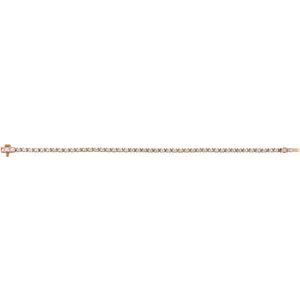 14K Rose 2 1/2 CTW Lab-Grown Diamond 7" Line Bracelet