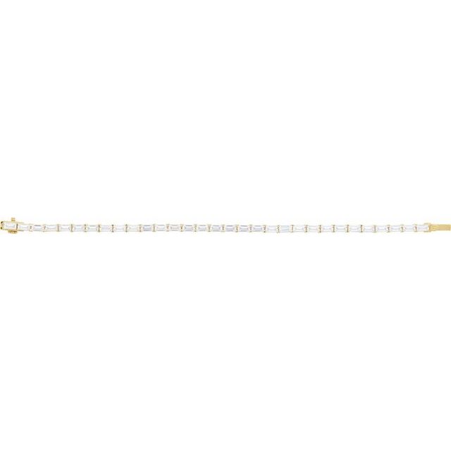 14K Yellow 6 1/5 CTW Lab-Grown Diamond 7" Bracelet