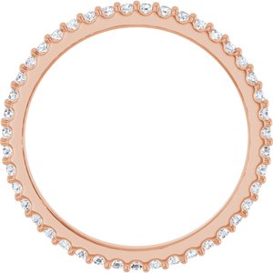 14K Rose 3/8 CTW Lab-Grown Diamond  Eternity Band
