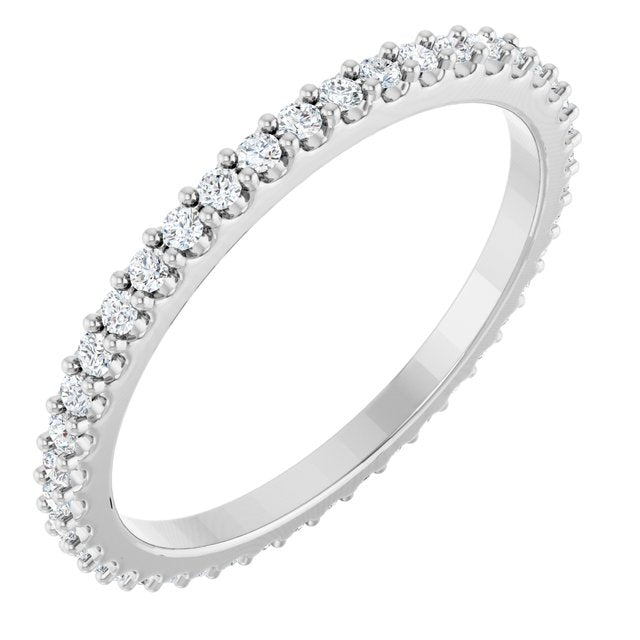 14K White 1/3 CTW Lab-Grown Diamond  Eternity Band