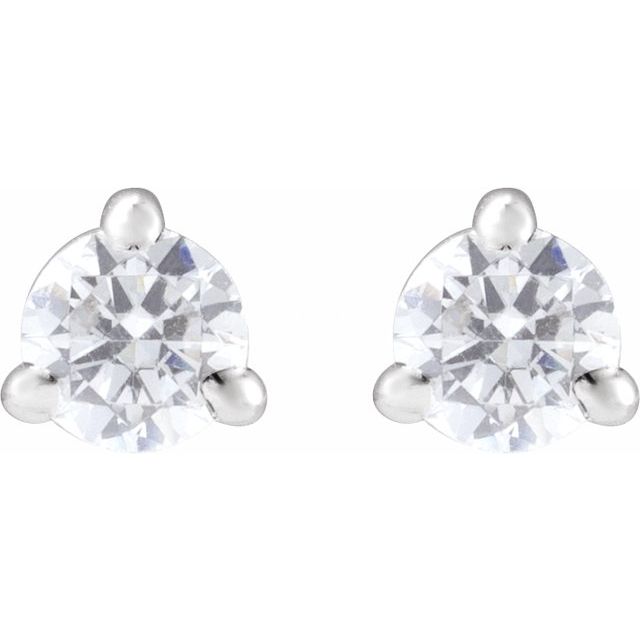 14K White 1/5 CTW Lab-Grown Diamond Cocktail-Style Stud Earrings