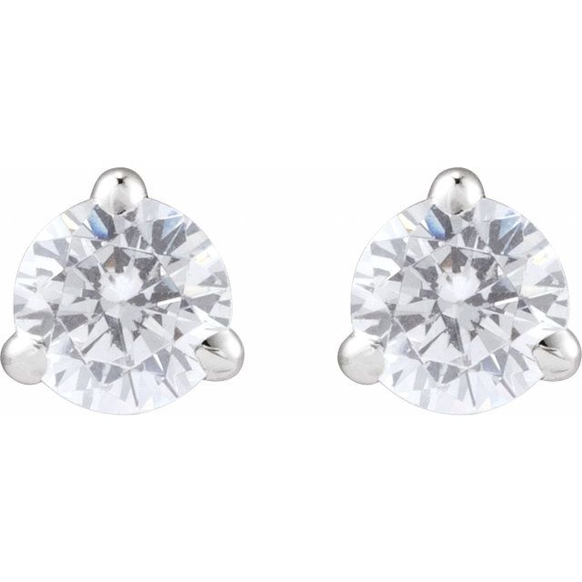 14K White 1/4 CTW Lab-Grown Diamond Cocktail-Style Stud Earrings