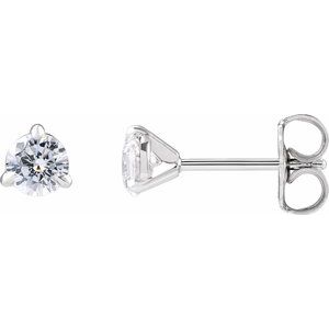 14K White 1/2 CTW Lab-Grown Diamond Cocktail-Style Stud Earrings