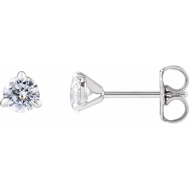 14K White 1/2 CTW Lab-Grown Diamond Cocktail-Style Stud Earrings