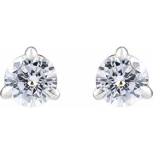 14K White 1/2 CTW Lab-Grown Diamond Cocktail-Style Stud Earrings