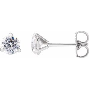 14K White 3/4 CTW Lab-Grown Diamond Cocktail-Style Stud Earrings