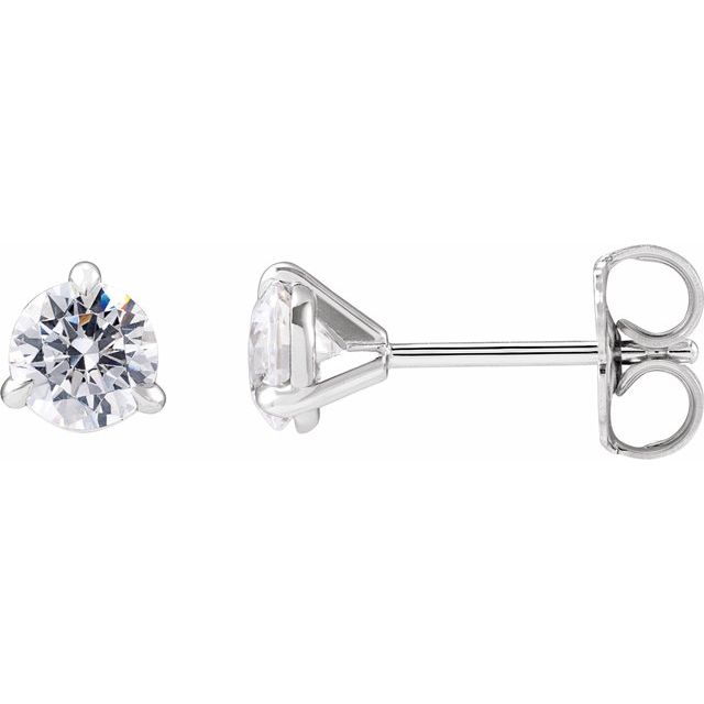 14K White 3/4 CTW Lab-Grown Diamond Cocktail-Style Stud Earrings