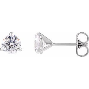 14K White 1 CTW Lab-Grown Diamond Cocktail-Style Stud Earrings