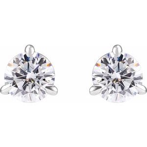 14K White 1 CTW Lab-Grown Diamond Cocktail-Style Stud Earrings