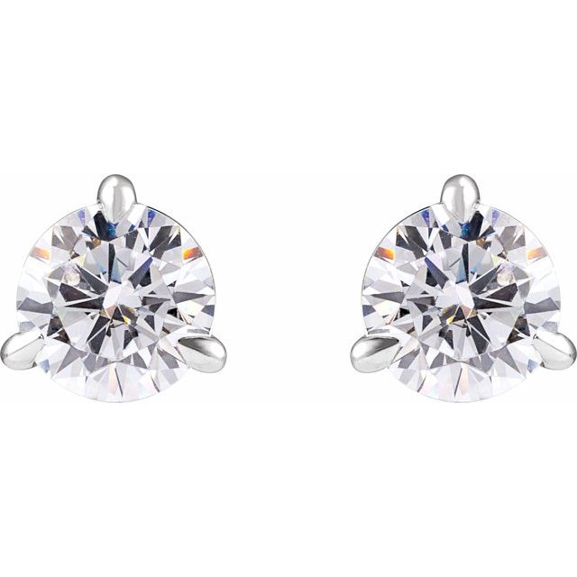 14K White 1 CTW Lab-Grown Diamond Cocktail-Style Stud Earrings