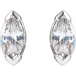 14K White 1/6 CTW Lab-Grown Diamond Stud Earrings
