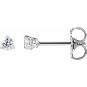 14K White 1/6 CTW Lab-Grown Diamond Stud Earrings