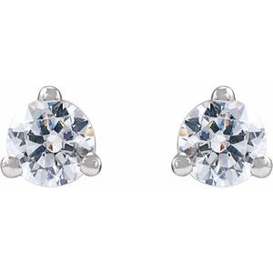 14K White 1/5 CTW Lab-Grown Diamond Stud Earrings