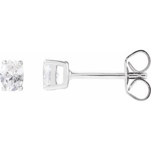 14K White 1/3 CTW Lab-Grown Diamond Stud Earrings