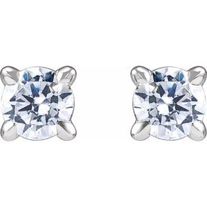 14K White 1/5 CTW Lab-Grown Diamond Cocktail-Style Stud Earrings