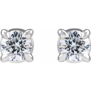 14K White 1/4 CTW Lab-Grown Diamond Cocktail-Style Stud Earrings