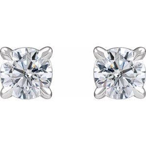 14K White 1/3 CTW Lab-Grown Diamond Cocktail-Style Stud Earrings