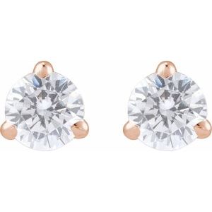 14K Rose 1/5 CTW Lab-Grown Diamond Cocktail-Style Stud Earrings
