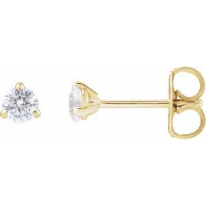 14K Yellow 1/4 CTW Lab-Grown Diamond Cocktail-Style Stud Earrings