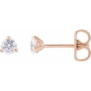 14K Rose 1/4 CTW Lab-Grown Diamond Cocktail-Style Stud Earrings