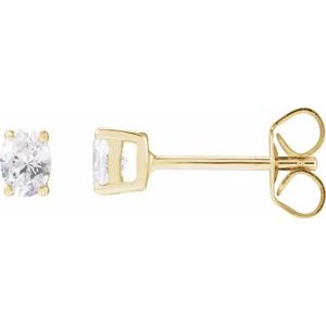 14K Yellow 1/3 CTW Lab-Grown Diamond Stud Earrings