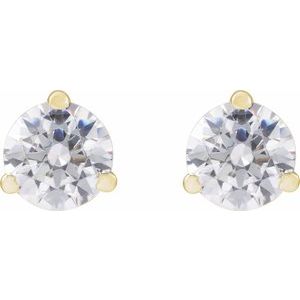 14K Yellow 3/4 CTW Lab-Grown Diamond Stud Earrings