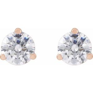 14K Rose 3/4 CTW Lab-Grown Diamond Stud Earrings