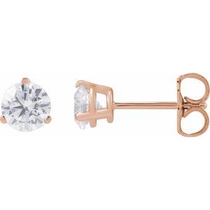 14K Rose 3/4 CTW Lab-Grown Diamond Stud Earrings