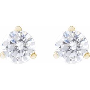 14K Yellow 1/2 CTW Lab-Grown Diamond Stud Earrings