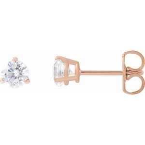 14K Rose 1/2 CTW Lab-Grown Diamond Stud Earrings