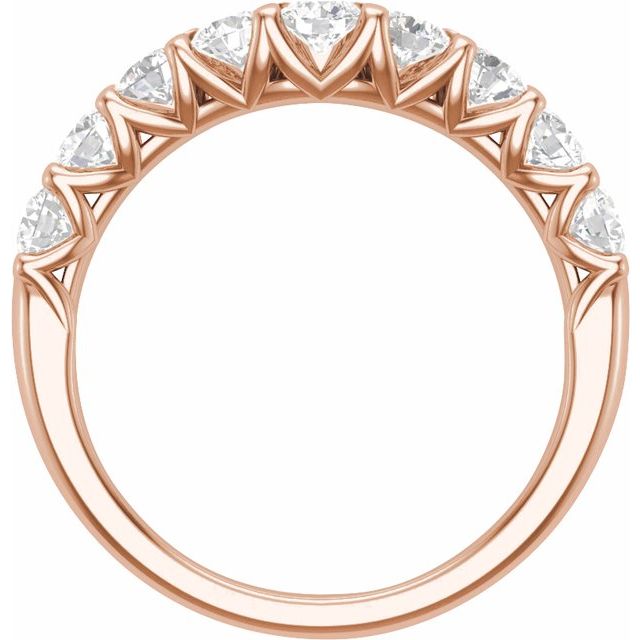 14K Rose 1 CTW Lab-Grown Diamond Contour Band