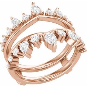 14K Rose 1 CTW Lab-Grown Diamond Ring Guard