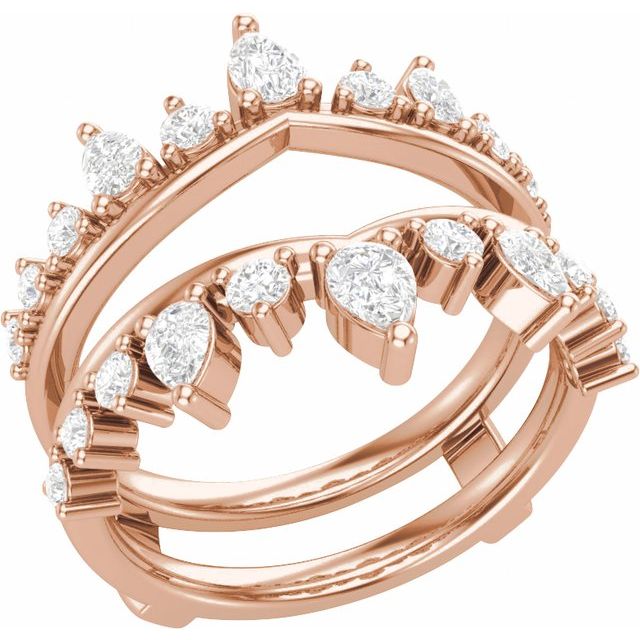 14K Rose 1 CTW Lab-Grown Diamond Ring Guard