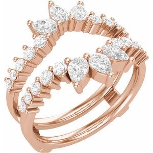 14K Rose 1 CTW Lab-Grown Diamond Ring Guard