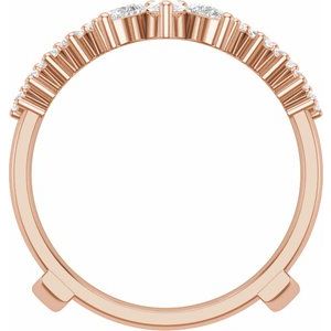 14K Rose 1 CTW Lab-Grown Diamond Ring Guard