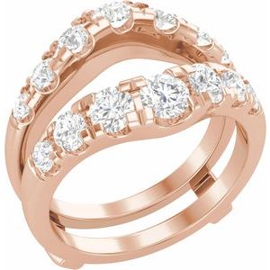 14K Rose 1 1/2 CTW Lab-Grown Diamond Ring Guard