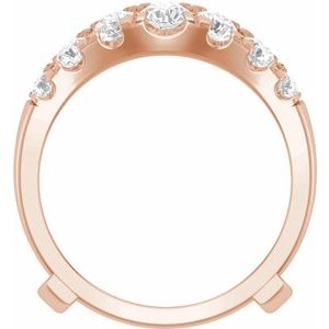 14K Rose 1 1/2 CTW Lab-Grown Diamond Ring Guard