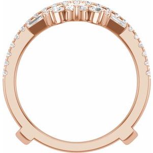 14K Rose 1 1/5 CTW Lab-Grown Diamond Ring Guard