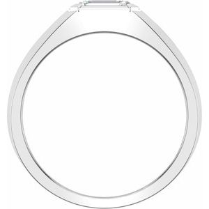 14K White 1 CT Lab-Grown Diamond Band