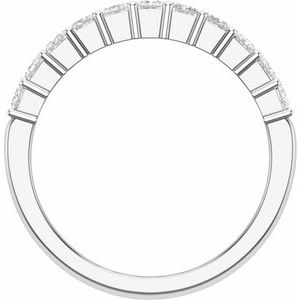14K White 2 CTW Lab-Grown Diamond Anniversary Band